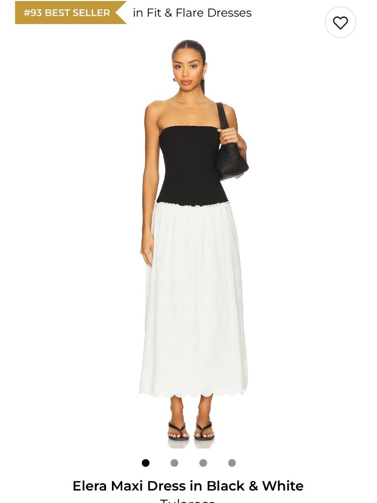 Elera Maxi Dress In Black & White